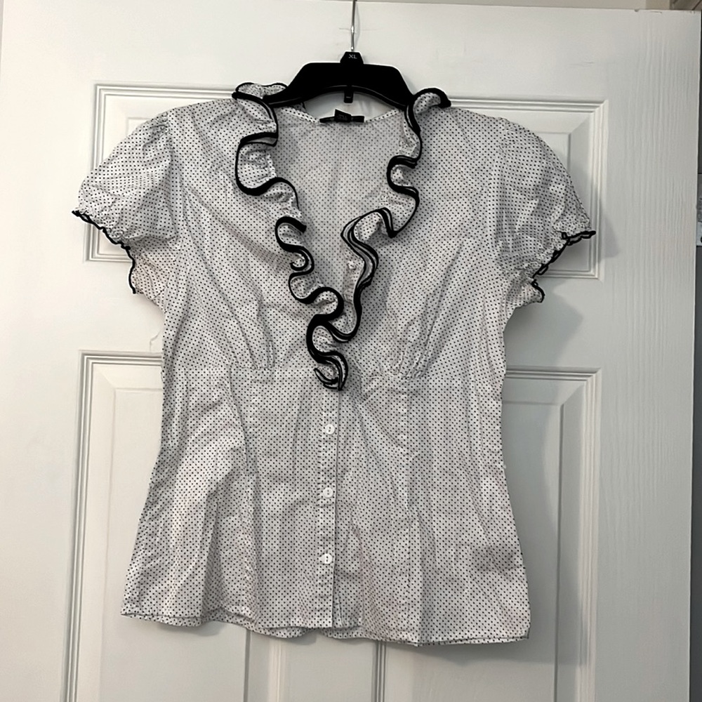 JUNIORS BUTTON DOWN BLOUSE : SIZE XL